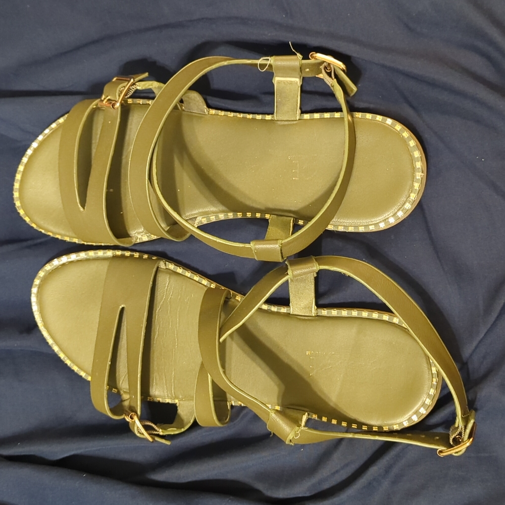 Olive green sandals
